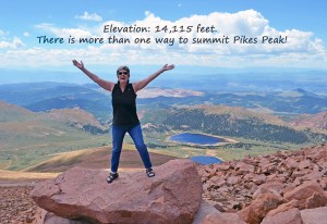 Nadia Giordana at Summit of Pikes Peak, 14,115 feet